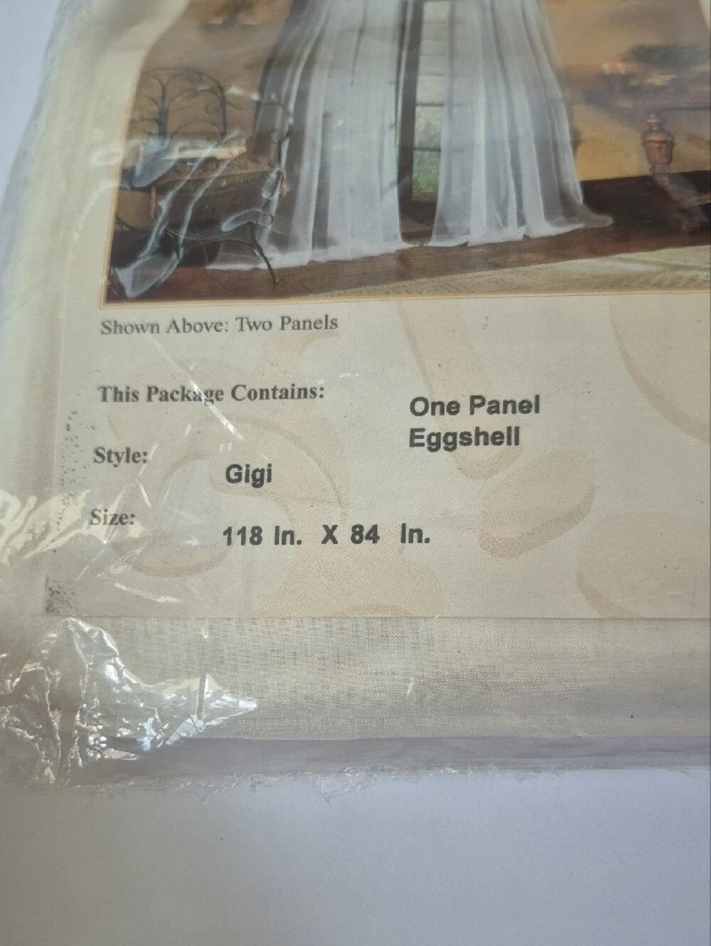 Vintage S. Lichtenberg Sheer Curtain Panel Gigi Egg Shell Polyester 84